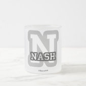 NはNashのためです フロストグラスマグカップ (中央)