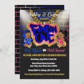 Nアウト招待状!性別を明かす!ヒップホップ! 招待状 (正面/裏面)