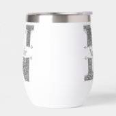 Nイニシャルパーソナライズされたシルバーモノグラムあなたの名前 (左面)