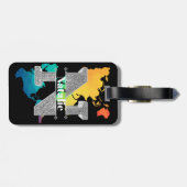 Nイニシャルパーソナライズされたシルバーモノグラムあなたの名前 ラゲッジタグ (裏面横)