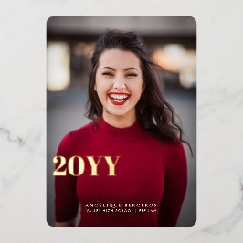 nシックお洒落卒業箔招待状 箔招待状