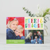 Nブメリーライトファミモダンリーフォトクリスマスカード シーズンカード (スタンド正面)