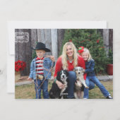 Nブメリーライトファミモダンリーフォトクリスマスカード シーズンカード (裏面)