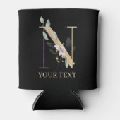 Nモノグラムフローラ パーソナライズされた 缶クーラー (正面)