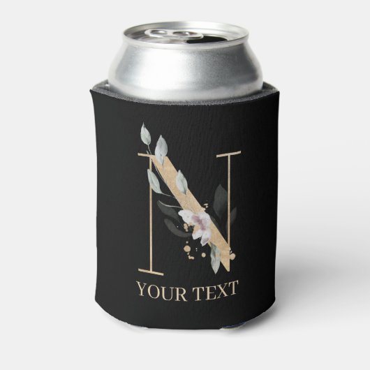 Nモノグラムフローラ パーソナライズされた 缶クーラー (缶裏面)