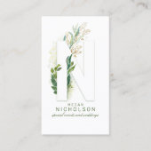 Nレターモノグラム金ゴールド離れ緑 名刺 (正面)