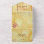 N一結婚招待状アジア影響愛鳥 オールインワン招待状 (外側)