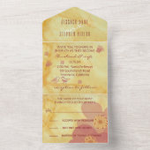 N一結婚招待状アジア影響愛鳥 オールインワン招待状 (内側)