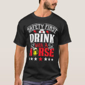 N上にナース付き安全国際的初飲み物 Tシャツ (正面)