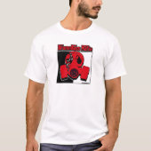 n低音音楽マフィアのドラムおよび低音をドラムをたたいて下さい tシャツ (正面)