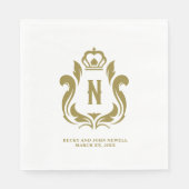 N初期金ゴールド紋 スタンダードランチョンナプキン (正面)