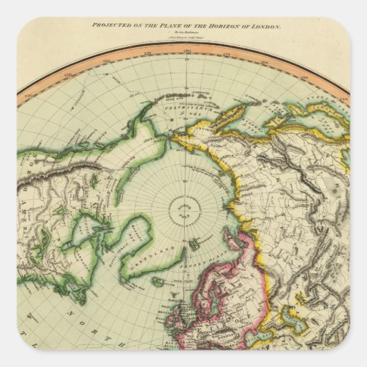 N半球、ロンドン飛行機 スクエアシール (正面)
