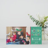 N明メリーるい休日の写真モダンクリスマス シーズンカード (スタンド正面)