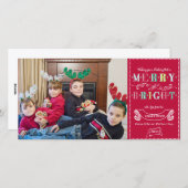 N明メリーるい休日の写真モダンクリスマス シーズンカード (正面/裏面)
