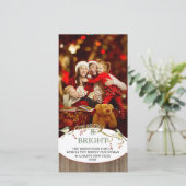 N明メリーるい休日の写真モダンクリスマス シーズンカード (スタンド正面)