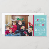 N明メリーるい休日の写真モダンクリスマス シーズンカード (正面/裏面)