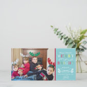 N明メリーるい休日の写真モダンクリスマス シーズンカード (スタンド正面)