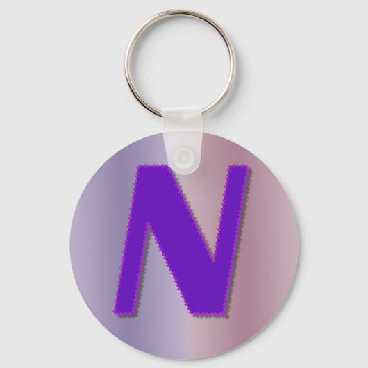N紫モノグラム キーホルダー (正面)