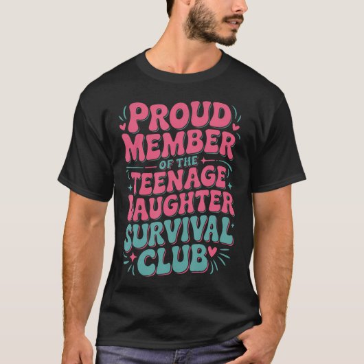 n育ての親+十代の娘を持つ保護者 tシャツ (正面)