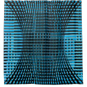 n見失ったつかった円弧パタストライプーン シャワーカーテン (正面)