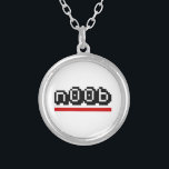 n00b シルバープレートネックレス<br><div class="desc">newbie Globe Trottersは、地球の特異な画像を専門のまわりにに扱っている。グリーティングカユニークード、はがき、ポスター、マウスパッドなど。</div>