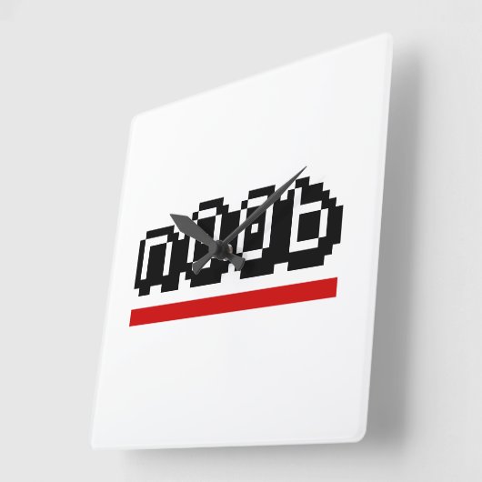 n00b スクエア壁時計 (傾斜)