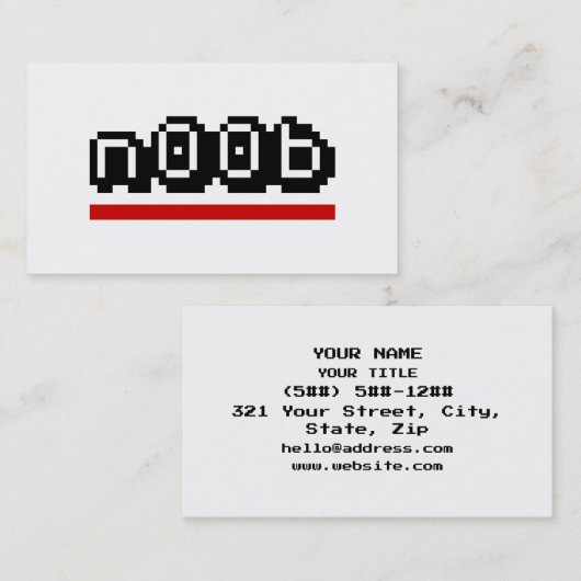 n00b 名刺 (正面/裏面)