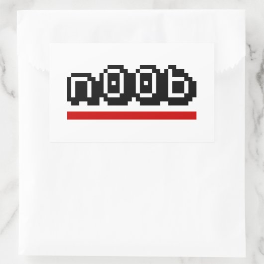 n00b 長方形シール (バッグ)