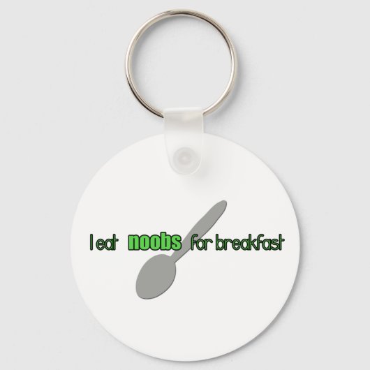 N00bs for Breakfast Keychain キーホルダー (正面)