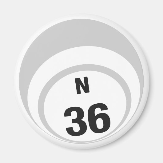 N36ビンゴボール冷蔵庫用マグネット マグネット (正面)