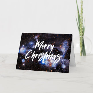 N44 スーパーバブル 天体写真 メリークリスマス 箔グリーティングカード