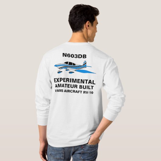 N603DB青(文字) Tシャツ (裏面フル)