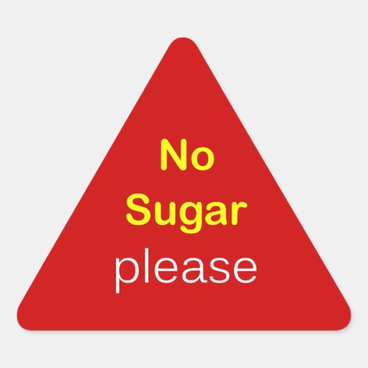 n76 – 食べ物リクエスト～砂糖お願い。 三角形シール (正面)