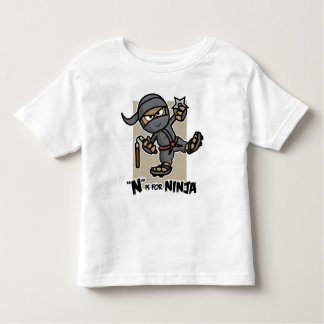 "N"は忍者の幼児Tシャツ用 トドラーTシャツ
