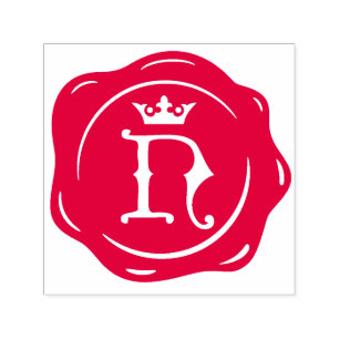 N -アンティークワックスシールゴシック王冠イニシャル文字 セルフインキングスタンプ