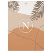 N -イニシャルモノグラムレターN抽象デザイン クリップボード (裏面)