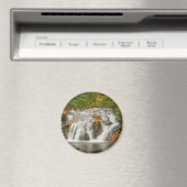 N.ジョージアの美しいデュークス・クリークの滝 マグネット (インサイチュ (食洗機))