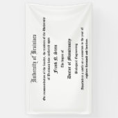 N.ステイン先生の率直な免状の旗 横断幕 (縦)