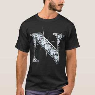 「N」ダイヤモンドきらきら光るTシャツ Tシャツ