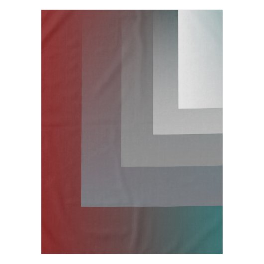 N -ティール（緑がかった色）グレイ テーブルクロス (正面)