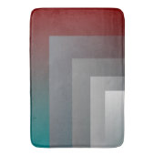 N -ティール（緑がかった色）灰色 バスマット (正面縦)