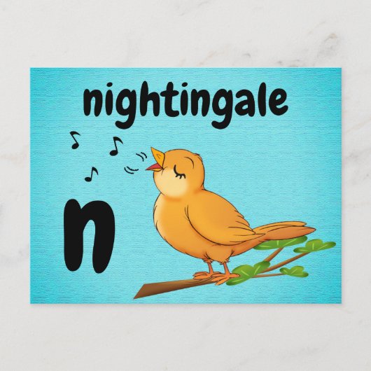 n – ナイチンゲールフラッシュカード ポストカード (正面)