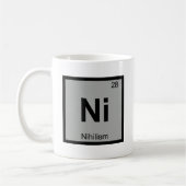 N - ニヒリズム 哲学 化学 周期表 コーヒーマグカップ (左)