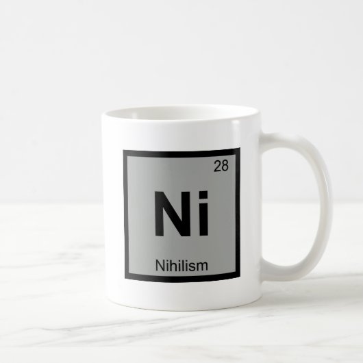 N - ニヒリズム 哲学 化学 周期表 コーヒーマグカップ (右)