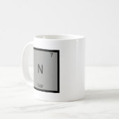N - ノワール フィルム おもしろ 化学 元素記号 Tシャツ コーヒーマグカップ (正面左)