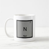 N - ノワール フィルム おもしろ 化学 元素記号 Tシャツ コーヒーマグカップ (左)