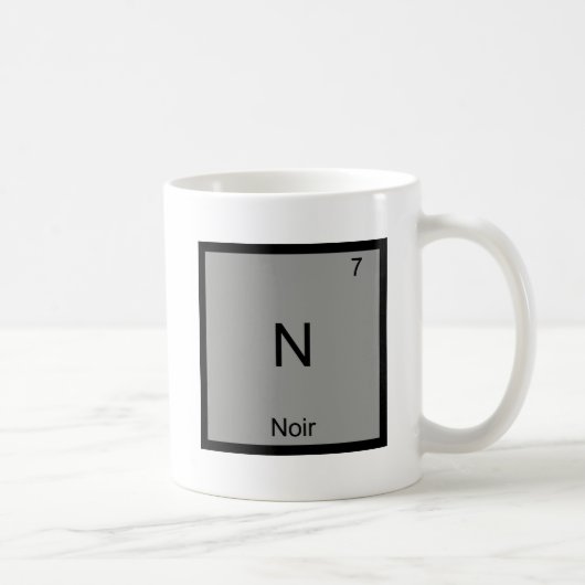 N - ノワール フィルム おもしろ 化学 元素記号 Tシャツ コーヒーマグカップ (右)