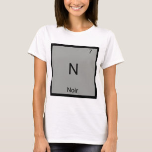 N - ノワール フィルム おもしろ 化学 元素 記号 Tシャツ