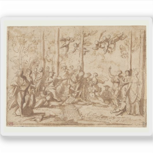 N.プッサン:アポロとミューズオン山パルナッソス シール (正面)