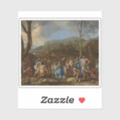 N.プッサン：聖ヨハネヨルダン川でバプテスマを施す シール (シート)